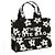 Borsa a mano Marc Jacobs nera "The Small Tote Bag" con stampa floreale all-over e logo ricamato in cotone da donna Nero - vista 2