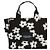 Borsa a mano Marc Jacobs nera "The Small Tote Bag" con stampa floreale all-over e logo ricamato in cotone da donna Nero - vista 4