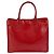 Prada Saffiano Leder Triangle Logo Tote Bag Rot - Ansicht 2