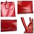 Prada Saffiano Leder Triangle Logo Tote Bag Rot - Ansicht 6
