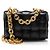 Borsa a tracolla maxi Cassette in agnello Bottega Veneta Nero