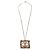 Pendente quadrato CC in metallo Chanel D'oro