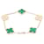 Bracelet Vintage Alhambra 5-Motif Van Cleef & Arpels Doré Vert  - vue 2