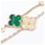 Bracelet Vintage Alhambra 5-Motif Van Cleef & Arpels Doré Vert  - vue 5