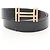 Hermès Hermes H O Carre Reversible Leather Belt for Men Brown Black