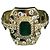 Autre Marque Anello Kimai in oro giallo 18k smeraldo e diamante D'oro Verde