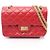 Borsa a tracolla Chanel 2.55 in pelle di vitello rossa Rosso