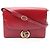 Borsa a tracolla in pelle Gucci Double G Rosso