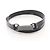 Cintura Chanel in pelle nera e placca con logo in metallo Nero
