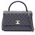 Borsa Chanel Coco Handle 29 Top Flap Blu navy