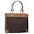 Céline Celine Vintage Macadam Canvas and Leather Braun