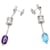 Bulgari Orecchini Bvlgari B-zero1 Element Drop Bianco Blu Porpora  - vista 2