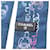 Foulard in seta Chanel Coco Mark Multicolore Blu navy  - vista 4