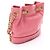 Borsa a tracolla Chanel Matelassé in agnello rosa - vista 2