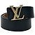 Louis Vuitton Men's Reversible Leather Belt Brown Black Golden