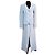 Armani Collezioni Tailleur Pantalone in Lino e Seta Azzurro Blu chiaro
