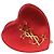 Saint Laurent Love Heart Chain Leather Mini Rosso