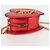 Saint Laurent Love Heart Chain Leather Mini Rosso - vista 4