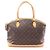Borsa Tote Louis Vuitton Lockit Horizontal Monogram Marrone