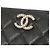 Cartera larga de piel de becerro granulada negra Chanel Negro - vista 4