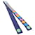 Sciarpa in seta multicolore Chanel AA7885 Blu navy  - vista 1