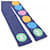 Sciarpa in seta multicolore Chanel AA7885 Blu navy  - vista 2