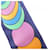 Sciarpa in seta multicolore Chanel AA7885 Blu navy  - vista 4