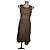 Max Mara Braunes Leinenkleid mit Spitze