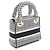 Christian Dior Dior LADY D-LITE Mini Borsa Houndstooth Nero Bianco - vista 2