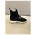 Sneakers alte Prada in tessuto nero - vista 5