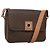 Céline Celine Vintage Macadam Circle Logo Canvas and Leather Marron