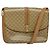 Céline Celine Vintage Macadam Canvas and Leather Beige