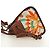 LOEWE Anagram Mini Hammock Drawstring Bag Leather 2way Brown Auth 181940SM Marrone - vista 3