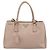 Saffiano Borsa PRADA in pelle Safiano 2 modi Beige Oro Auth 183886A D'oro - vista 2