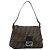 FENDI Zucca Canvas Mamma Baguette Shoulder Bag Marrone Nero Autentica 180861A