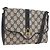 Borsa a tracolla GUCCI GG Supreme PVC Blu Navy Oro Auth 184440 D'oro