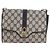 Borsa a tracolla GUCCI GG Supreme PVC Blu Navy Oro Auth 184440 D'oro - vista 2