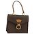 Céline Borsa CELINE Macadam Canvas PVC Pelle Marrone Oro Auth 182076 D'oro