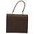 Céline Borsa CELINE Macadam Canvas PVC Pelle Marrone Oro Auth 182076 D'oro - vista 3