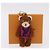 LOUIS VUITTON Monogram Teddy Porte Cles LV Teddy Bear Charm M69854 Auth 184130M Marrone - vista 12