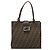 FENDI Zucca Canvas Mamma Baguette Tote Bag Black Brown Auth 182074 Marrone Nero - vista 2