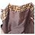 FENDI Zucca Canvas Mamma Baguette Tote Bag Black Brown Auth 182074 Marrone Nero - vista 22