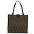 FENDI Zucca Canvas Mamma Baguette Tote Bag Black Brown Auth 182074 Marrone Nero - vista 3