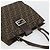 FENDI Zucca Canvas Mamma Baguette Tote Bag Black Brown Auth 182074 Marrone Nero - vista 6