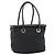 Céline Borsa a mano CELINE Circle Nylon Nero Oro Auth 184330 D'oro