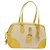 Borsa PRADA in tela e pelle beige giallo argento Auth am11779V