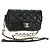 CHANEL Matelasse Pearl Chain Shoulder Bag Lamb Skin Black Gold CC Auth ka4643M Nero D'oro
