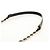 CHANEL Matelasse Pearl Chain Shoulder Bag Lamb Skin Black Gold CC Auth ka4643M Nero D'oro - vista 8