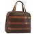 Céline Borsa CELINE Macadam Canvas PVC Pelle Marrone Oro Auth 180639 D'oro