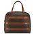 Céline Borsa CELINE Macadam Canvas PVC Pelle Marrone Oro Auth 180639 D'oro - vista 2